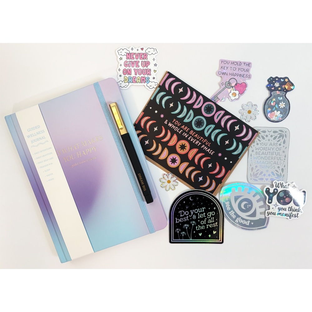 NEW Bundle of guided wellness journal and stationery